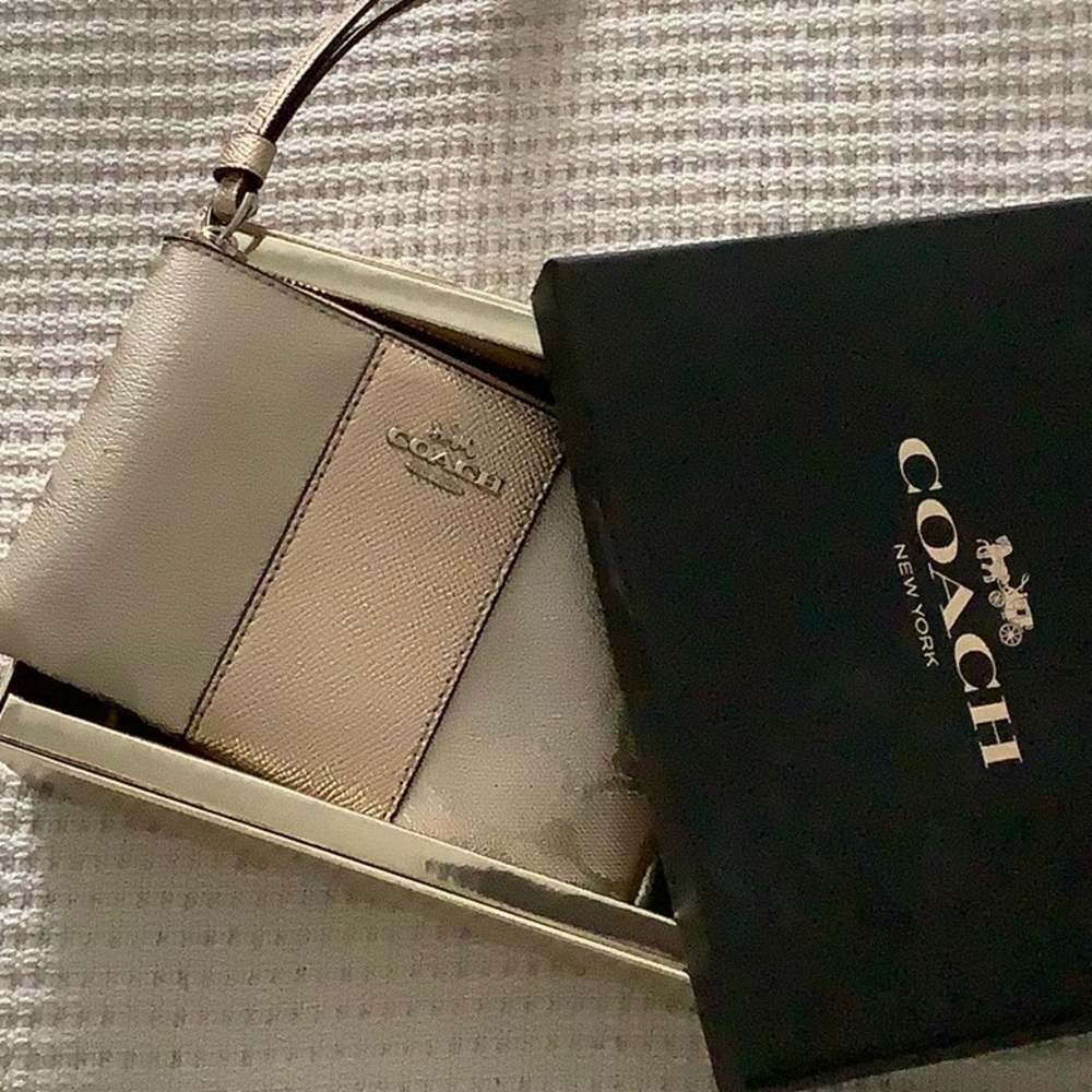 Coach Leather Wristlet